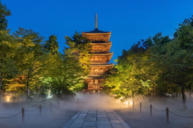 世界遺産「仁和寺」大学教授の解説講義で巡る文学史の舞台 −作品世界を映すディナーコース付き−