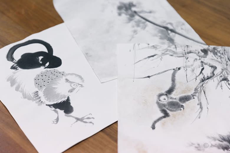 南青山「琳派墨絵保存研究所」心地よい墨の香りに包まれる水墨画