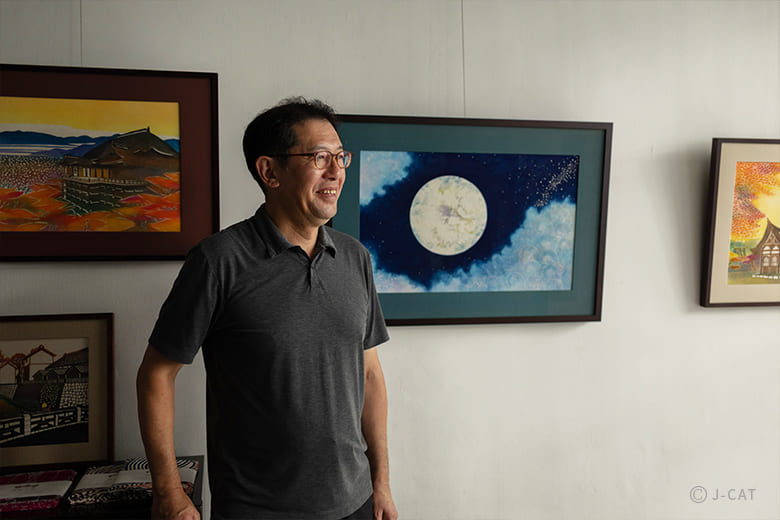 油絵 風景画 京都無鄰庵 ★ F10 【10月】 tid-f6-068-1.jpg