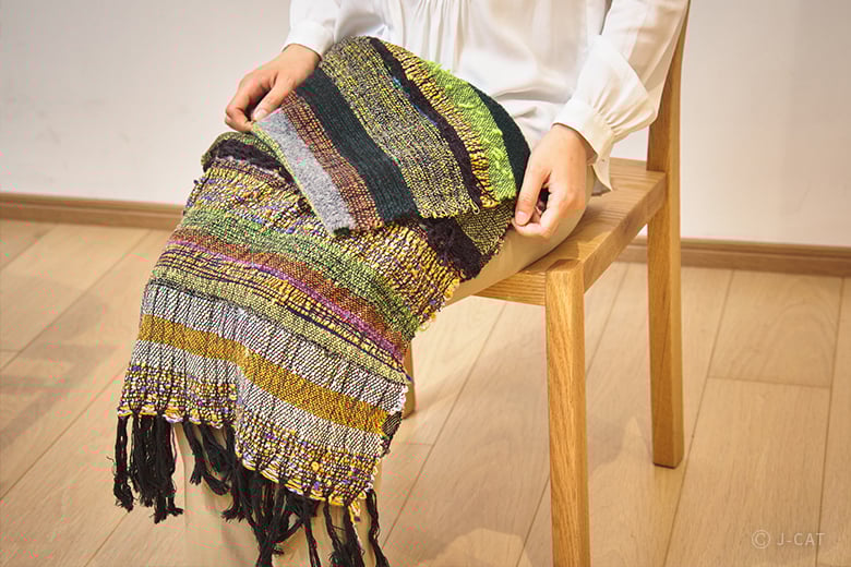 一期一会の糸でつくる“さをり織り”のストール 大宮「手織工房じょうた」