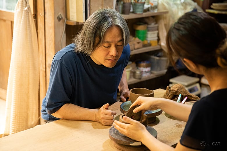 妻の作った　ラスコーの洞窟　抹茶茶碗　陶芸　to be wildの器 堂前守人・陶器作品】｜ 抹茶碗＜3種＞