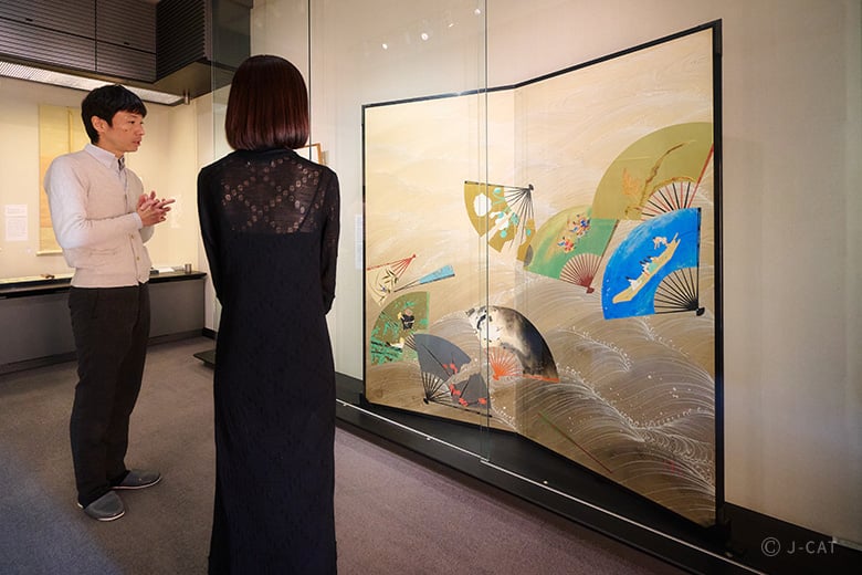 まり藻と花　山口逢春　複製画　額付き　絵画 gaku_zoom.jpg