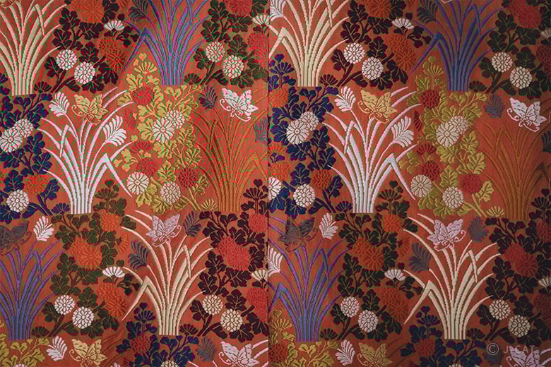 銀座「小袖屋」最高級生地で数寄屋袋づくり＆復元小袖衣装鑑賞